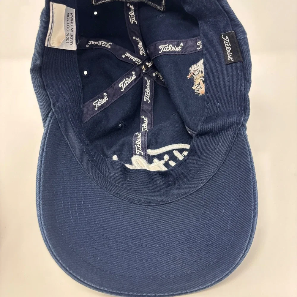 Rare Disney Mickey Mouse Titleist Golf Hat Navy Blue Adjustable‎ Strapback Cap